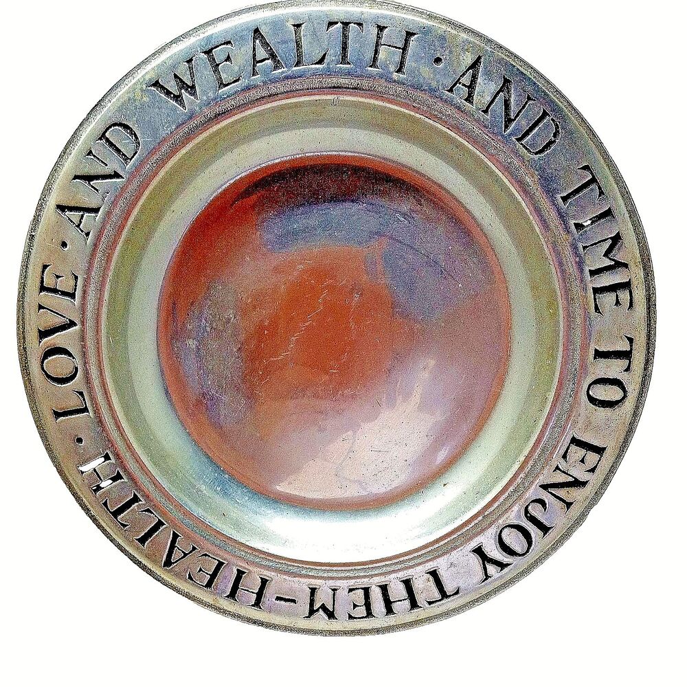 Wilton Pewter LOVE Plate Columbia PA  Plate 9" Italy Vintage